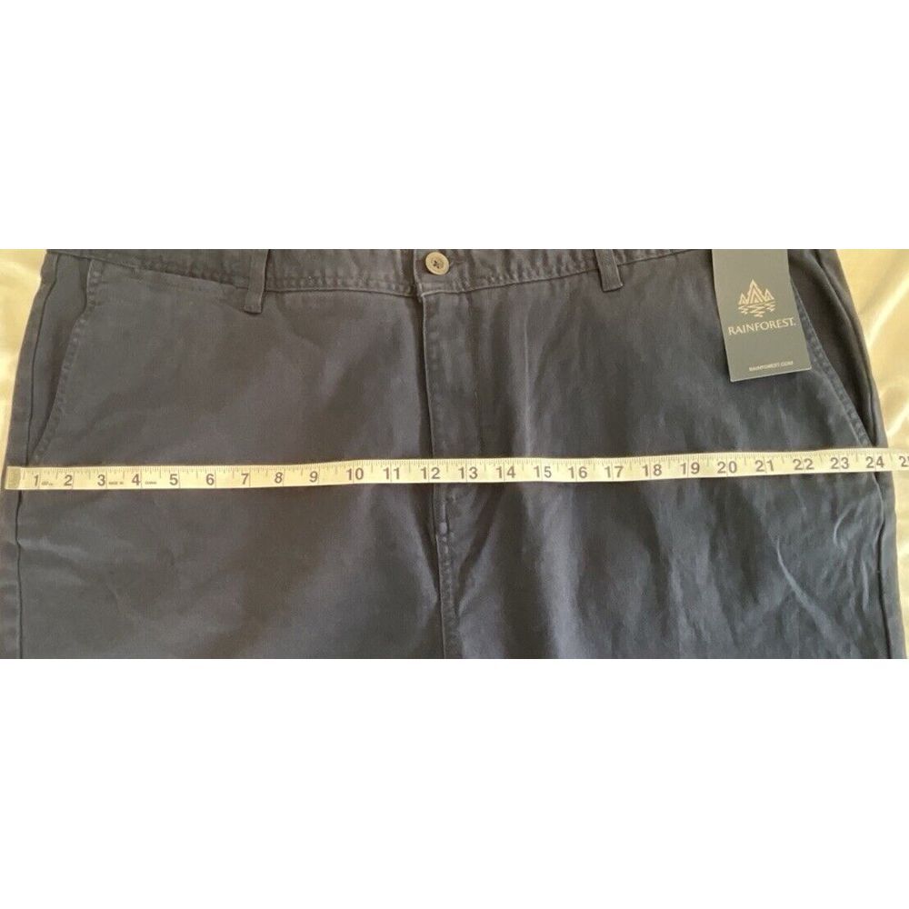 New Rainforest Men's NAVY BLUE Comfort Stretch FF Shorts, 9" Size 42 - Picture 4 of 10